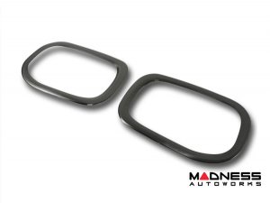 Jeep Renegade Rear Reflector Light Trim - Dark Brushed Stainless Steel (2015-2018)